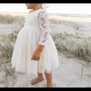 Champagne color girls dress